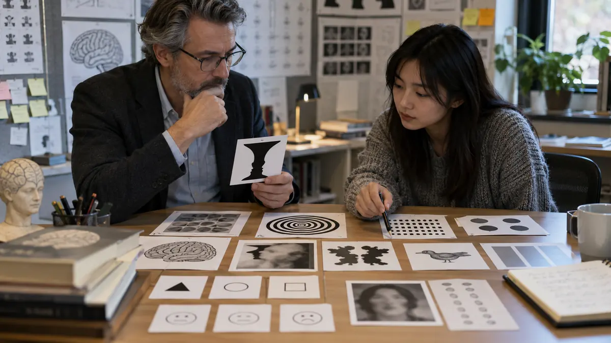 Researchers examining perception tests and ambiguous visual information