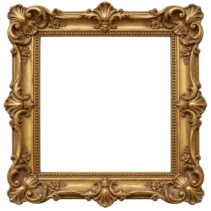 Ornate gilded frame as a metaphor for how presentation can change evaluation