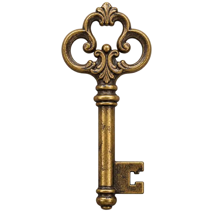 Antique key as a metaphor for identifying the mechanism that unlocks a behavior