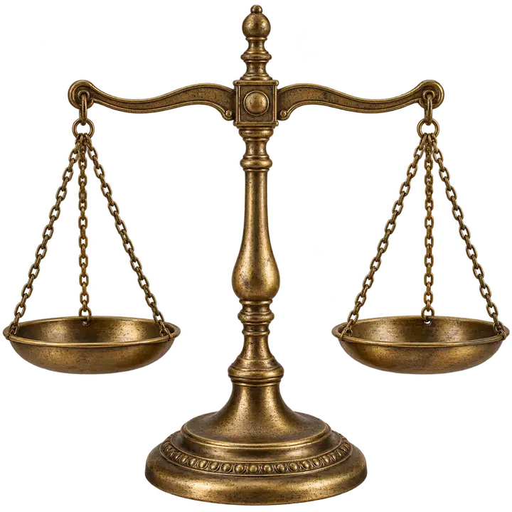 Antique balance scale representing relative evaluation